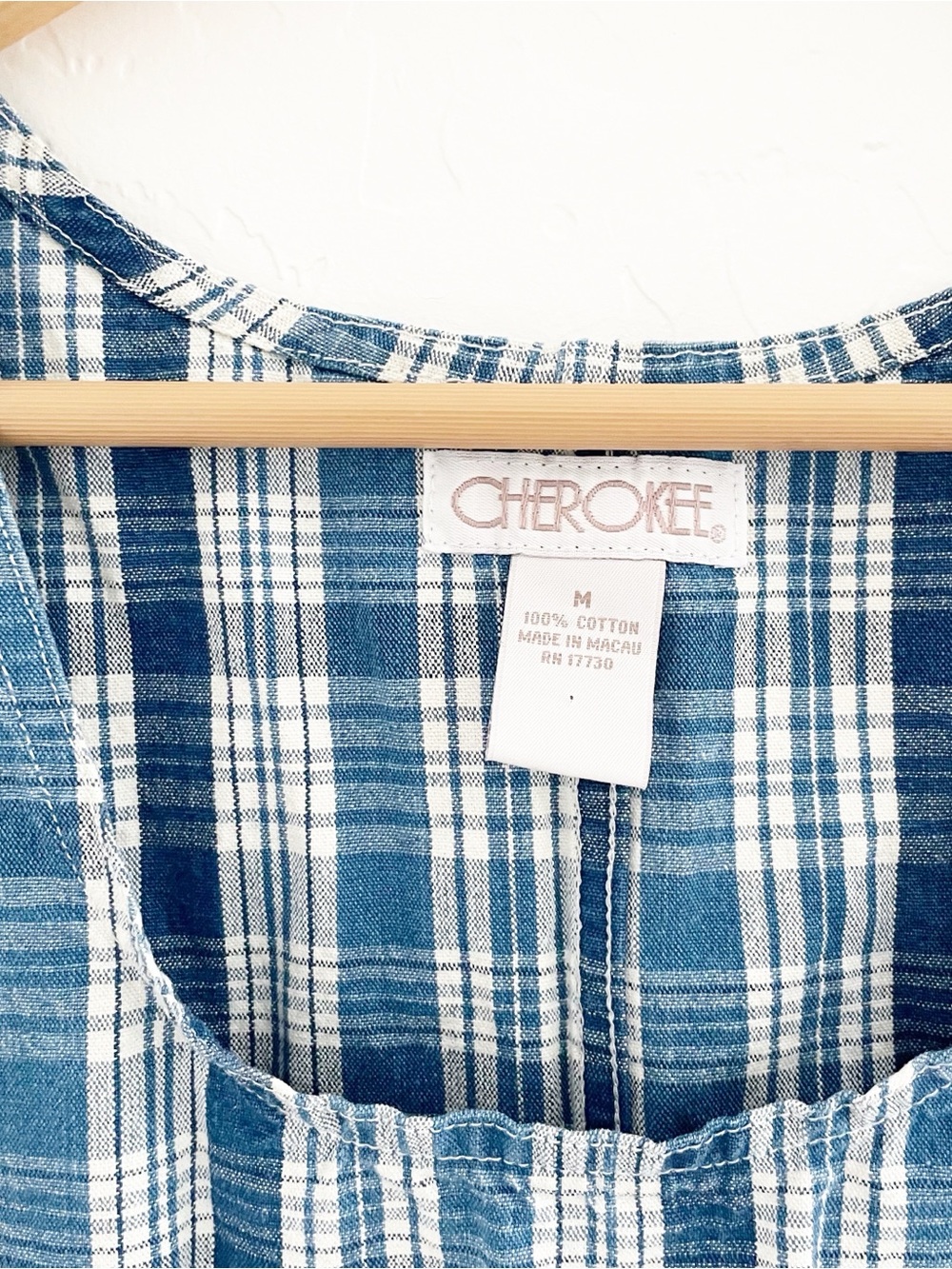 Cherokee vintage plaid jumper dress size medium - Picture 2 of 4